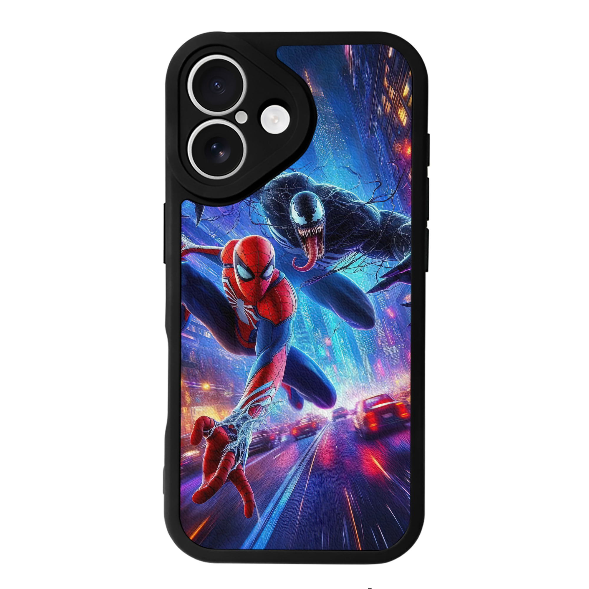 Spider Man スパイダーマン 【iPhone 16シリーズ対応】シリコンスマホケース（レザー調） 材質：シリコン